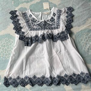 Embroidered peasant top